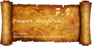 Pangert Viviána névjegykártya